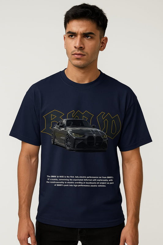 On shoulder Blue T-shirt