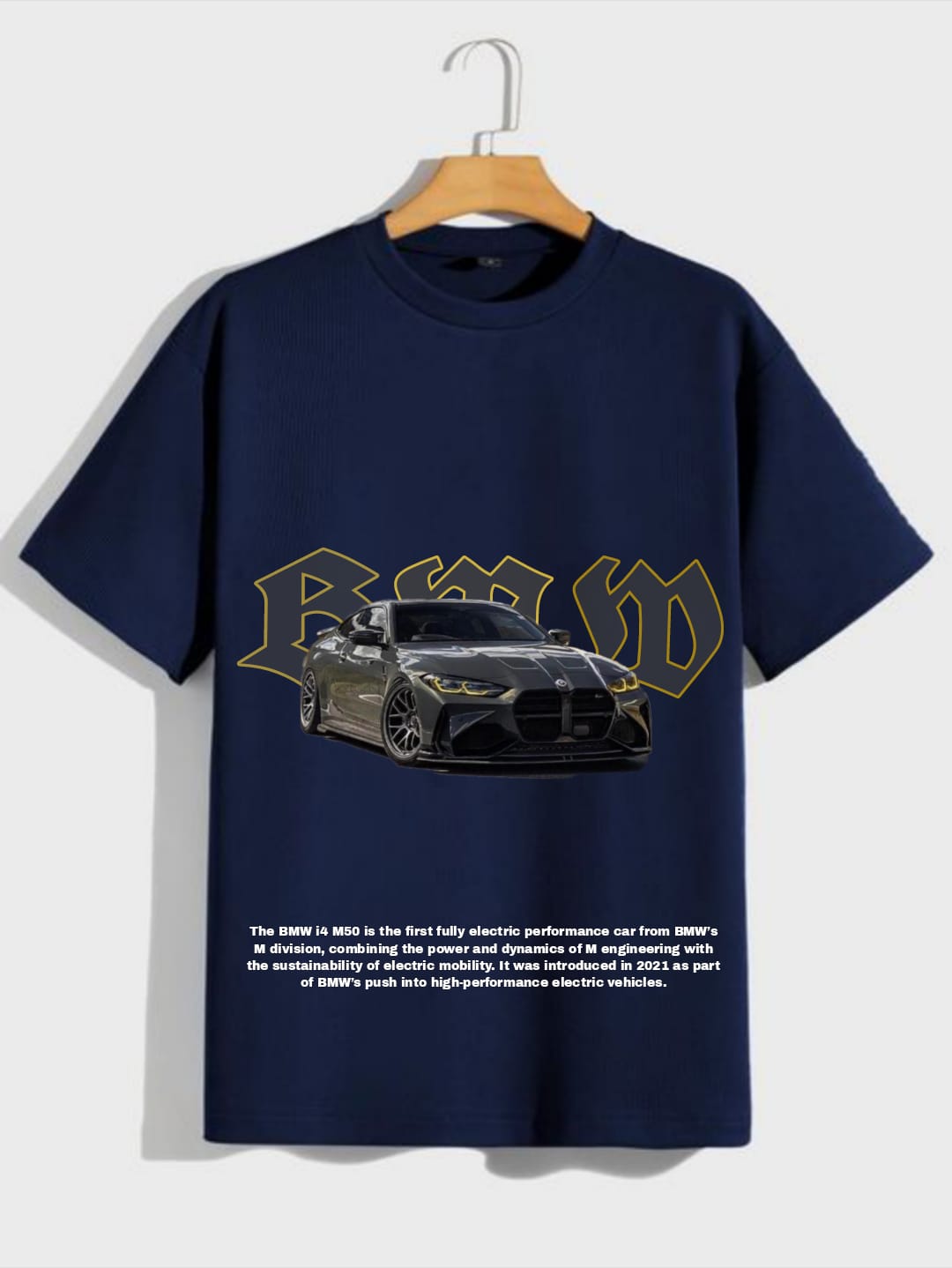 On shoulder Blue T-shirt